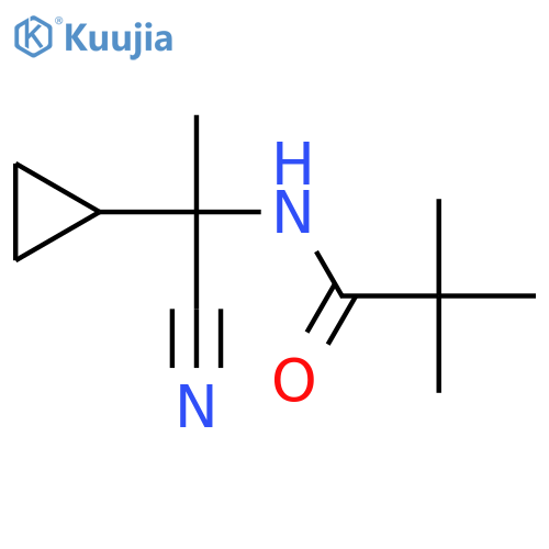 N-(1-cyano-1-cyclopropylethyl)-2,2-dimethylpropanamide structure