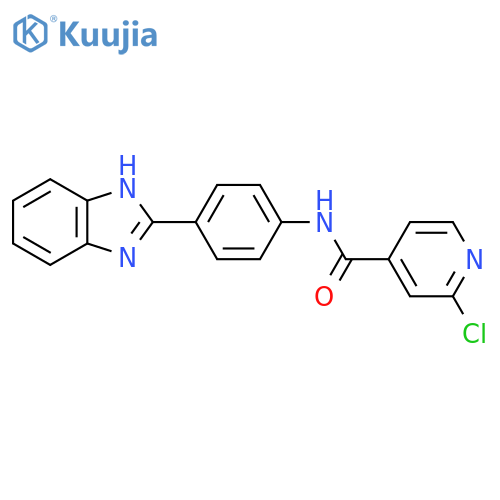 N-[4-(1H-1,3-benzodiazol-2-yl)phenyl]-2-chloropyridine-4-carboxamide structure