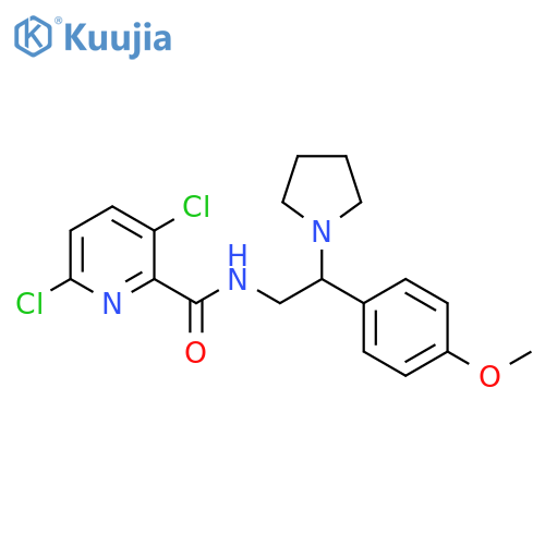 3,6-Dichloro-N-[2-(4-methoxyphenyl)-2-(1-pyrrolidinyl)ethyl]-2-pyridinecarboxamide structure