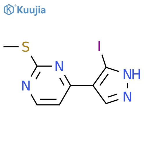 4-(5-Iodo-1h-pyrazol-4-yl)-2-(methylthio)pyrimidine structure