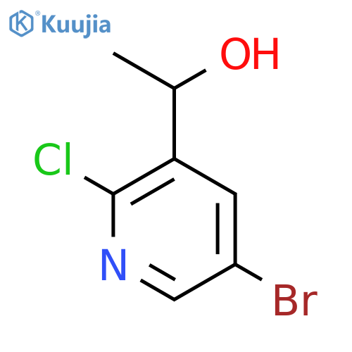 1-(5-bromo-2-chloropyridin-3-yl)ethanol structure