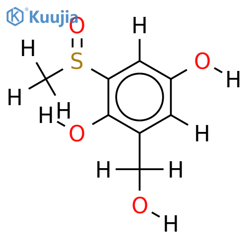 rac-2,5-dihydroxy-3-methanesulfinylbenzyl alcohol structure