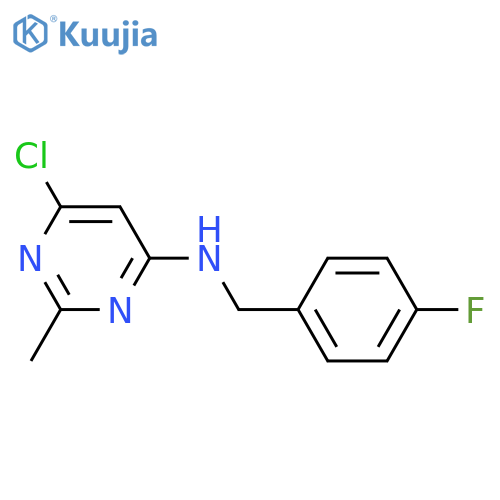 6-chloro-N-(4-fluorobenzyl)-2-methylpyrimidin-4-amine structure