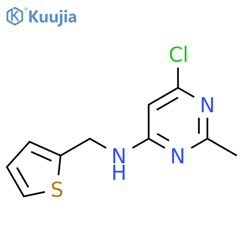 6-chloro-2-methyl-N-(thiophen-2-ylmethyl)pyrimidin-4-amine structure