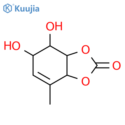 (3aS,4R,5S,7aR)-4,5-dihydroxy-7-methyl-3a,4,5,7a-tetrahydrobenzo[1,3]dioxol-2-one structure