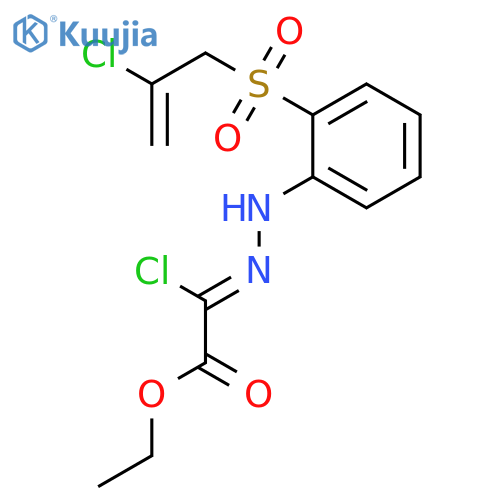 Acetic acid, chloro[[2-[(2-chloro-2-propenyl)sulfonyl]phenyl]hydrazono]-, ethyl ester structure