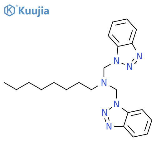 1H-Benzotriazole-1-methanamine, N-(1H-benzotriazol-1-ylmethyl)-N-octyl- structure