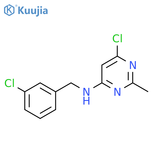 6-chloro-N-[(3-chlorophenyl)methyl]-2-methylpyrimidin-4-amine structure