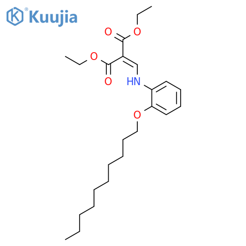Propanedioic acid, [[[2-(decyloxy)phenyl]amino]methylene]-, diethyl ester structure