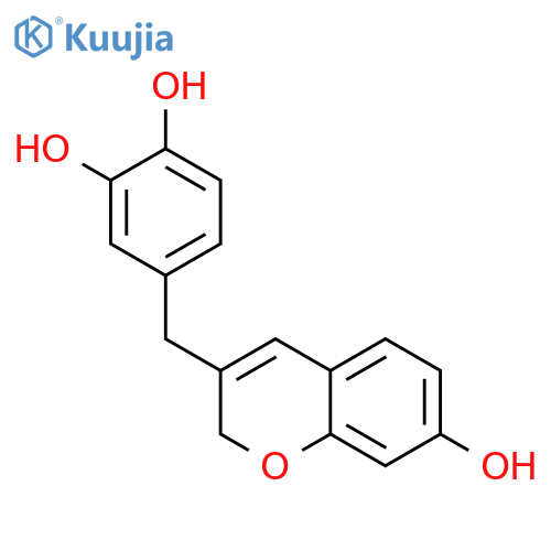 4-((7-Hydroxy-2H-chromen-3-yl)methyl)benzene-1,2-diol structure