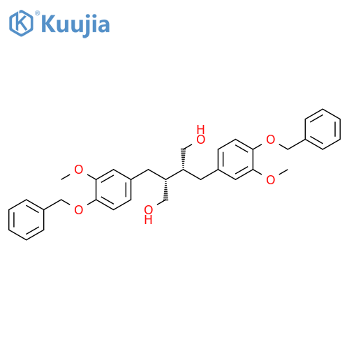 1,4-Butanediol, 2,3-bis[[3-methoxy-4-(phenylmethoxy)phenyl]methyl]-, (2R,3R)- structure
