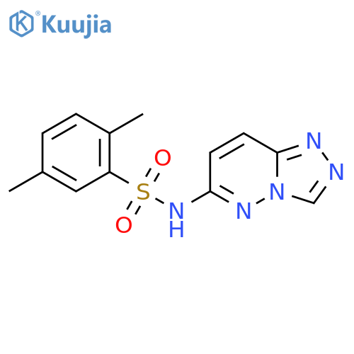 2,5-dimethyl-N-{[1,2,4]triazolo[4,3-b]pyridazin-6-yl}benzene-1-sulfonamide structure