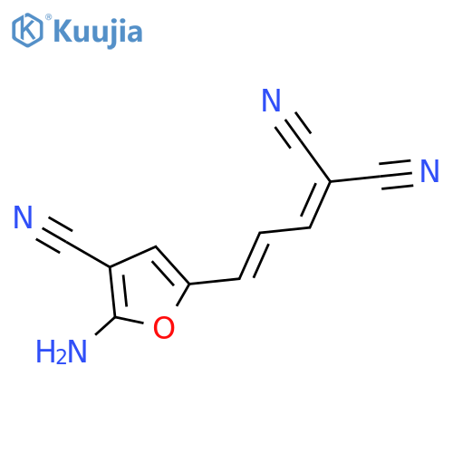 2-3-(5-Amino-4-cyanofuran-2-yl)prop-2-en-1-ylidenepropanedinitrile structure