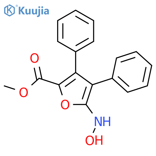 2-Furancarboxylic acid,5-(hydroxyamino)-3,4-diphenyl-, methyl ester structure