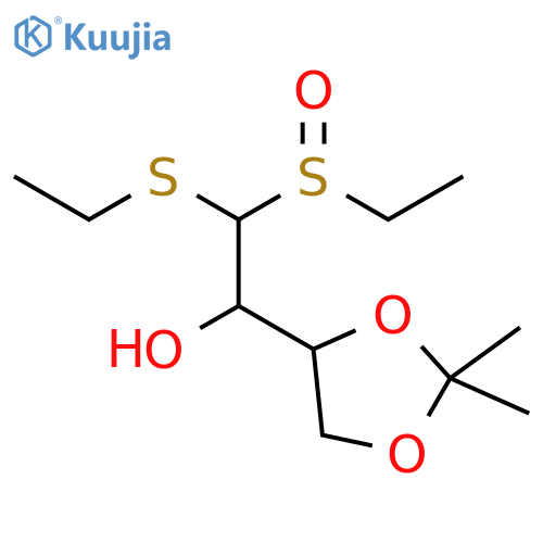 α-[(Ethylsulfinyl)(ethylthio)methyl]-2,2-dimethyl-1,3-dioxolane-4-methanol structure