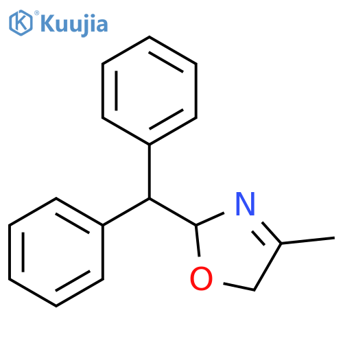 Oxazole, 2-(diphenylmethyl)-2,5-dihydro-4-methyl- structure