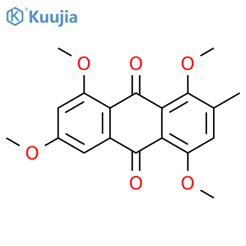 9,10-Anthracenedione, 1,4,6,8-tetramethoxy-2-methyl- structure