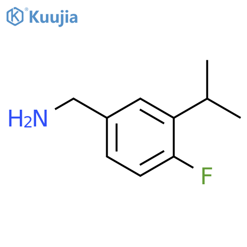 (4-Fluoro-3-isopropylphenyl)methanamine structure