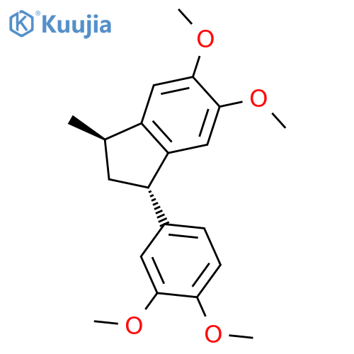 1H-Indene, 1-(3,4-dimethoxyphenyl)-2,3-dihydro-5,6-dimethoxy-3-methyl-, trans- structure