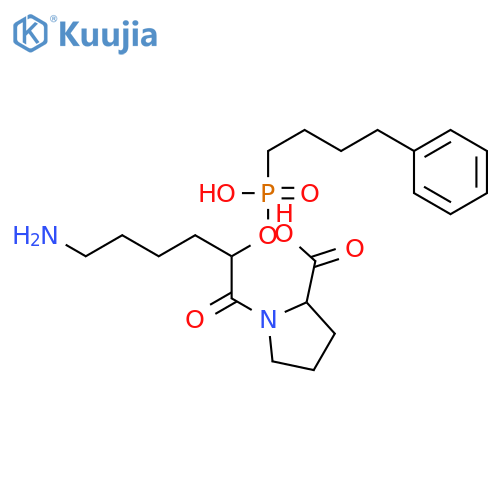 L-Proline,1-[(2S)-6-amino-2-[[hydroxy(4-phenylbutyl)phosphinyl]oxy]-1-oxohexyl]- structure