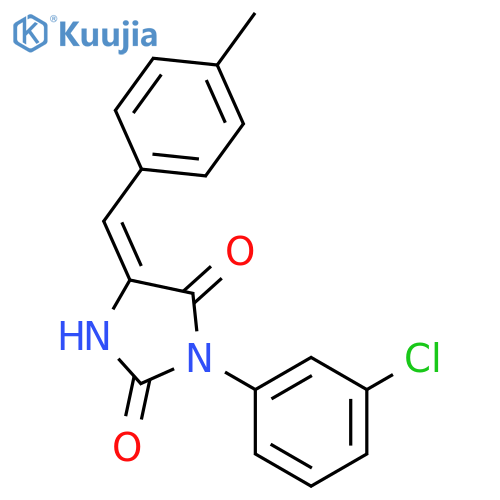 2,4-Imidazolidinedione,3-(3-chlorophenyl)-5-[(4-methylphenyl)methylene]- structure