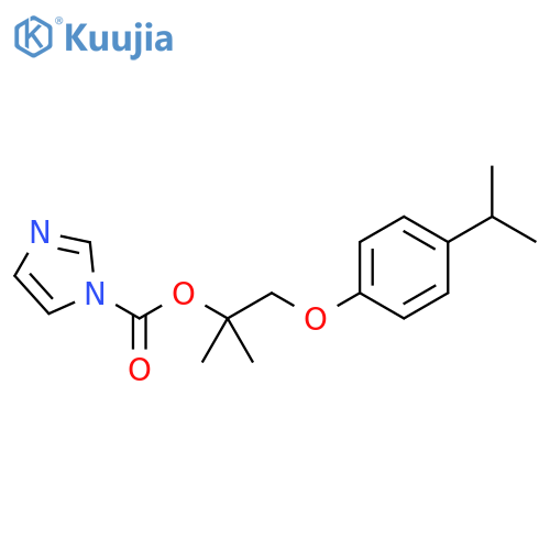 1H-Imidazole-1-carboxylic acid,1,1-dimethyl-2-[4-(1-methylethyl)phenoxy]ethyl ester structure