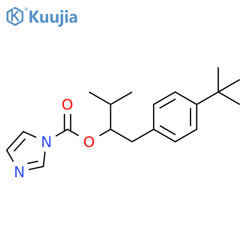 1H-Imidazole-1-carboxylic acid,1-[[4-(1,1-dimethylethyl)phenyl]methyl]-2-methylpropyl ester structure
