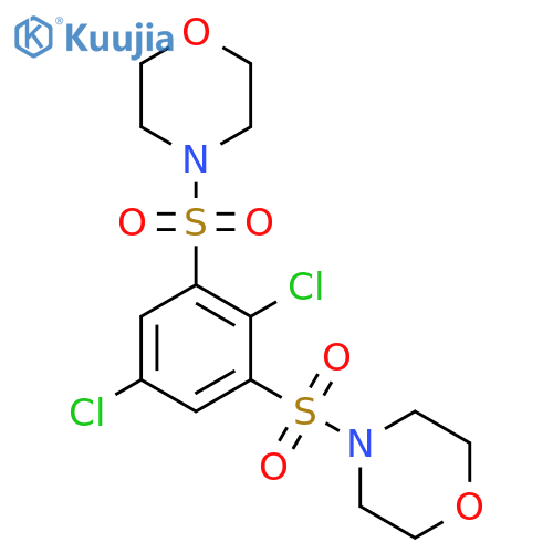 Morpholine, 4,4'-[(2,5-dichloro-1,3-phenylene)bis(sulfonyl)]bis- structure
