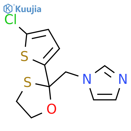 1H-Imidazole, 1-[[2-(5-chloro-2-thienyl)-1,3-oxathiolan-2-yl]methyl]- structure