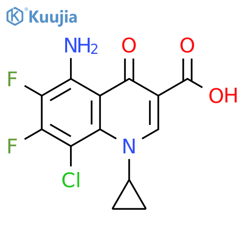 3-Quinolinecarboxylic acid,5-amino-8-chloro-1-cyclopropyl-6,7-difluoro-1,4-dihydro-4-oxo- structure