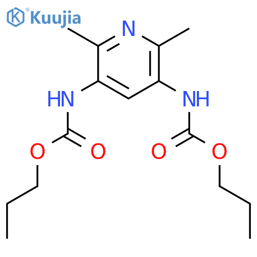 Carbamic acid, (2,6-dimethyl-3,5-pyridinediyl)bis-, dipropyl ester structure