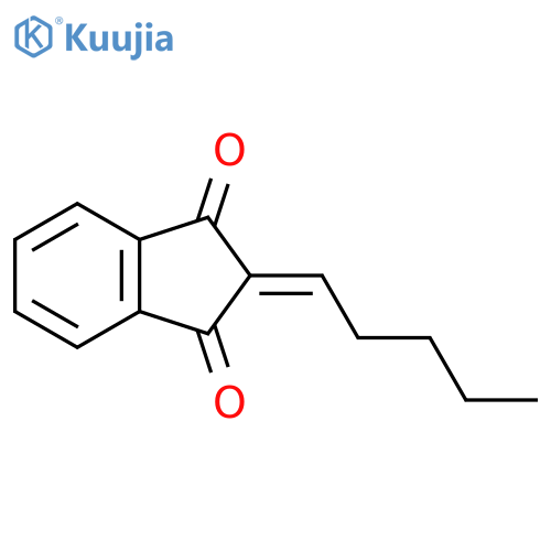 1H-Indene-1,3(2H)-dione, 2-pentylidene- structure