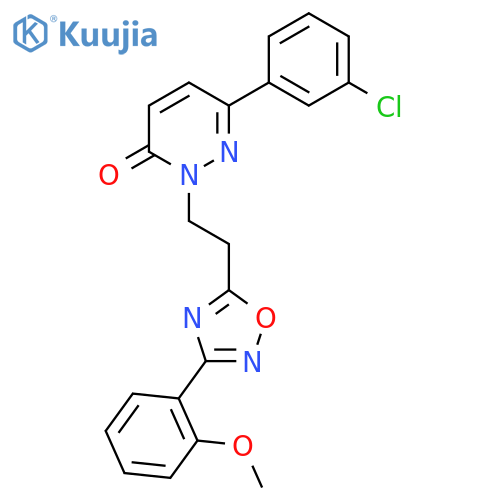 6-(3-chlorophenyl)-2-{2-3-(2-methoxyphenyl)-1,2,4-oxadiazol-5-ylethyl}-2,3-dihydropyridazin-3-one structure