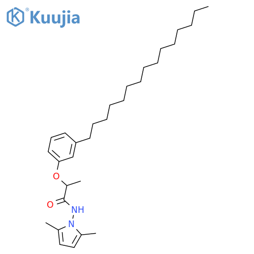 Propanamide,N-(2,5-dimethyl-1H-pyrrol-1-yl)-2-(3-pentadecylphenoxy)- structure