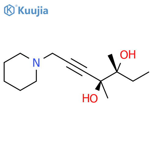 5-Heptyne-3,4-diol, 3,4-dimethyl-7-(1-piperidinyl)-, (R*,S*)- structure