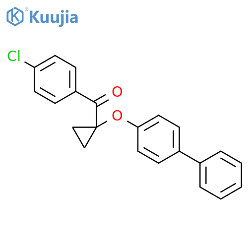 Methanone, [1-([1,1'-biphenyl]-4-yloxy)cyclopropyl](4-chlorophenyl)- structure