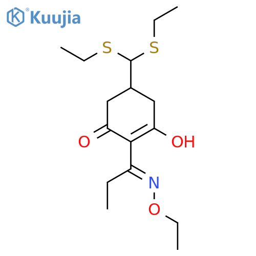 2-Cyclohexen-1-one, 5-[bis(ethylthio)methyl]-2-[1-(ethoxyimino)propyl]-3-hydroxy- structure