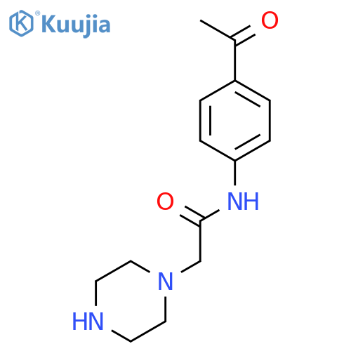 1-Piperazineacetamide, N-(4-acetylphenyl)- structure