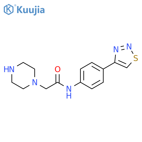 1-Piperazineacetamide, N-[4-(1,2,3-thiadiazol-4-yl)phenyl]- structure
