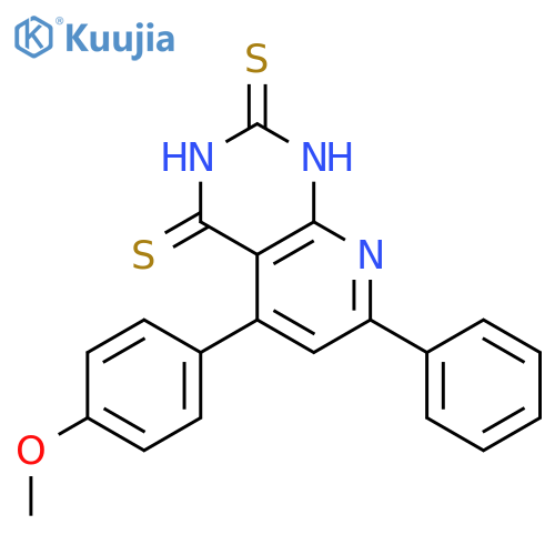 Pyrido[2,3-d]pyrimidine-2,4(1H,3H)-dithione, 5-(4-methoxyphenyl)-7-phenyl- structure
