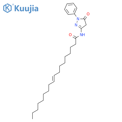 9-Octadecenamide, N-(4,5-dihydro-5-oxo-1-phenyl-1H-pyrazol-3-yl)- structure