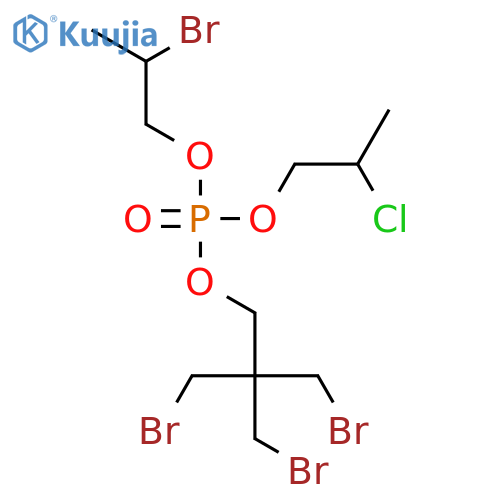 Phosphoric acid, 3-bromo-2,2-bis(bromomethyl)propyl 2-bromopropyl 2-chloropropyl ester structure