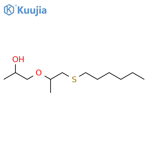 2-Propanol, 1-[2-(hexylthio)-1-methylethoxy]- structure