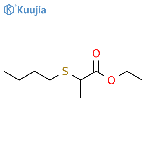 Propanoic acid, 2-(butylthio)-, ethyl ester structure