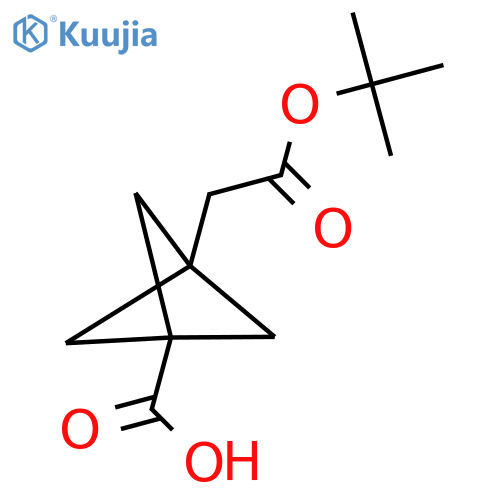 3-[2-(Tert-butoxy)-2-oxoethyl]bicyclo[1.1.1]pentane-1-carboxylic acid structure