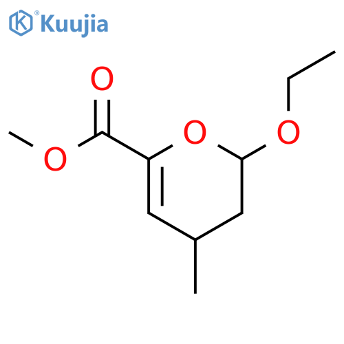 2H-Pyran-6-carboxylicacid, 2-ethoxy-3,4-dihydro-4-methyl-, methyl ester, (2R,4R)-rel- structure