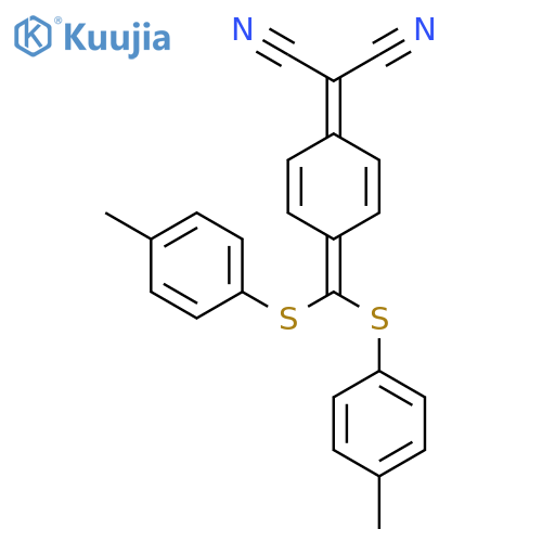 Propanedinitrile, [4-[bis[(4-methylphenyl)thio]methylene]-2,5-cyclohexadien-1-ylidene]- structure