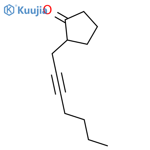 Cyclopentanone, 2-(2-heptynyl)- structure