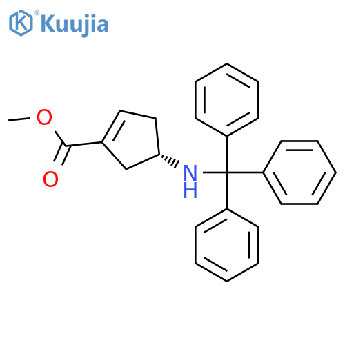 Methyl 4-(tritylamino)cyclopentene-1-carboxylate structure