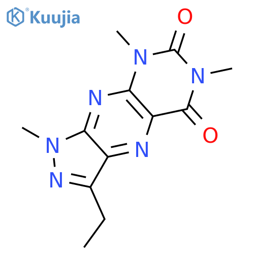 1H-PYRAZOLO[4,3-G]PTERIDINE-5,7(6H,8H)-DIONE, 3-ETHYL-1,6,8-TRIMETHYL- structure